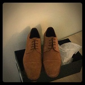Men's Genuine Suede dress shoes; Size 9, Color Rus